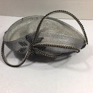 VTG Silver Fancy Doll Mannequin Stuffed Animal Derby Hat by Ann Marie Small